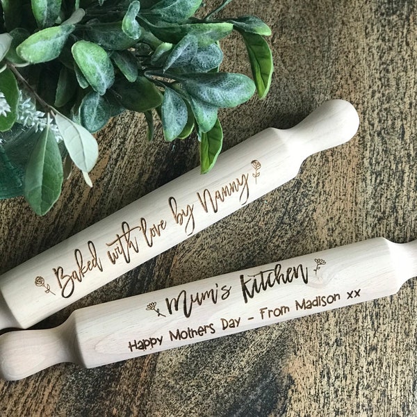 Personalised Wooden Rolling Pin/ Mother's Day Gifts/