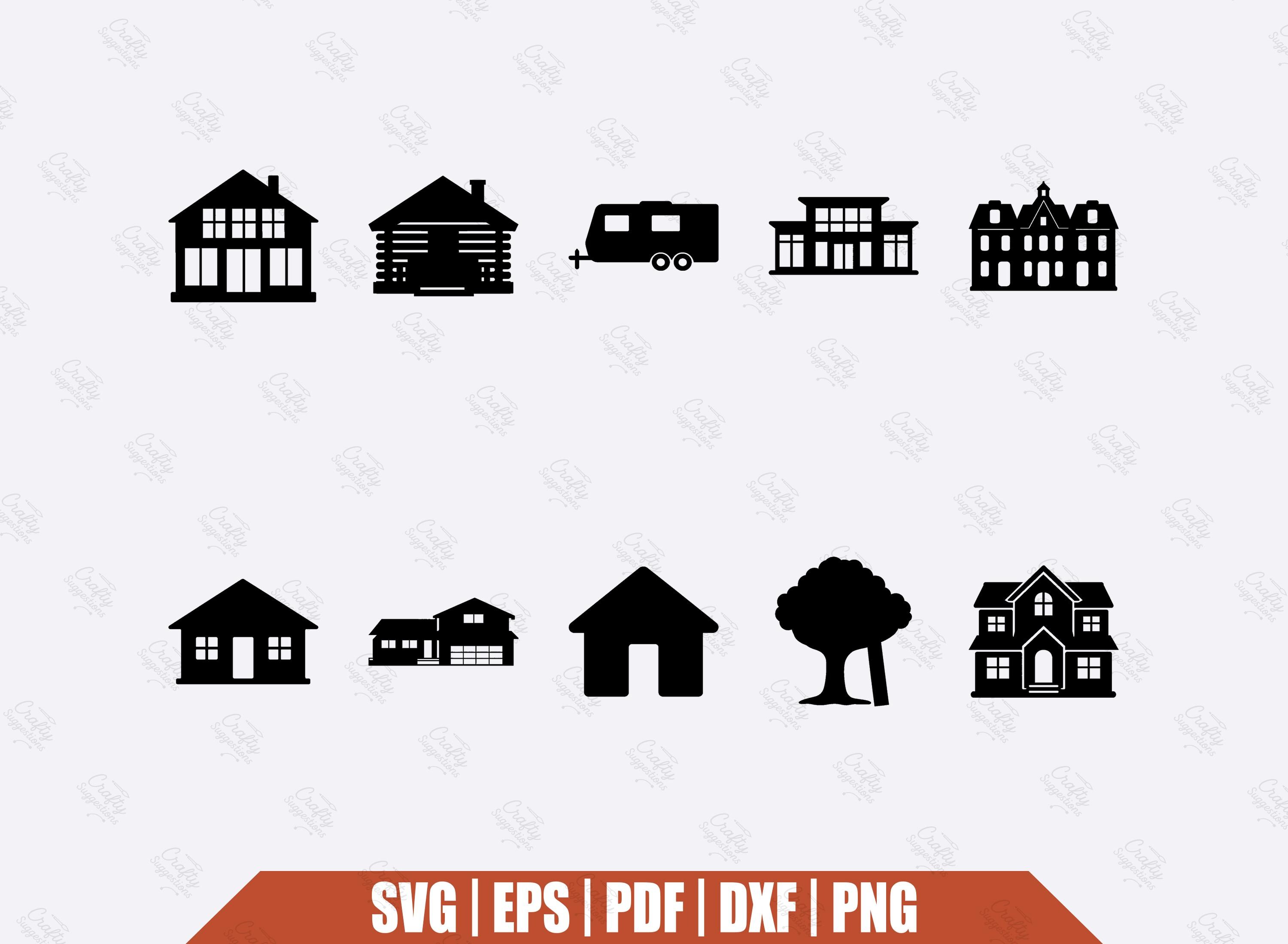 Houses SVG Bundle / House Clipart / Home Design Cut Files / Cricut ...
