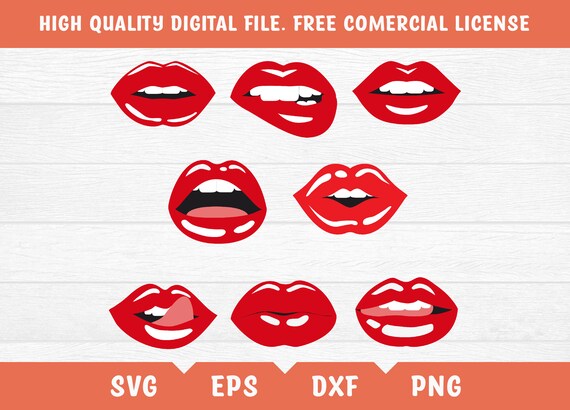 Download Lips Svg Cut Mouth Lips Clipart Lips Clip Art Lips Printable Etsy