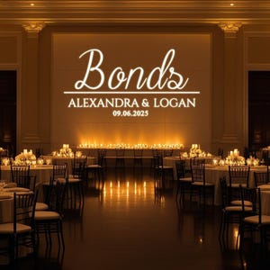 Custom Wedding Monogram Gobo Design: Personalized Light Projection (Digital Files Only)