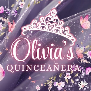 quince, sweet sixteen, animated sweet sixteen design for LED TV monitors, gobo monogram, static gobo, custom monogram, wedding gobo,