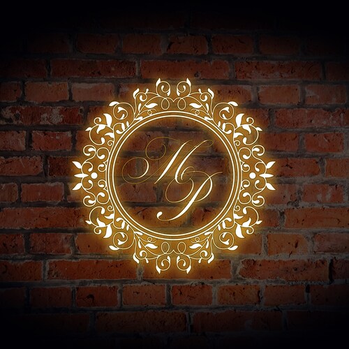 Custom Names Bride and Groom Wedding Logo Gobo Light Etsy