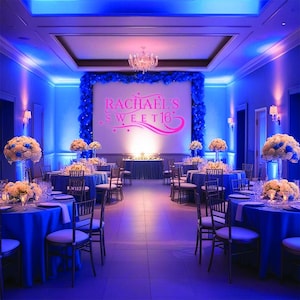 Custom Quinceañera/Sweet Sixteen Gobo Design: Animated LED Projector Monogram (Digital File Only)