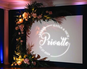 Custom Wedding Monogram Gobo Design: Personalized Light Projection (Digital Files Only)