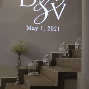 Custom Wedding Monogram Gobo Design: Personalized Light Projection ...