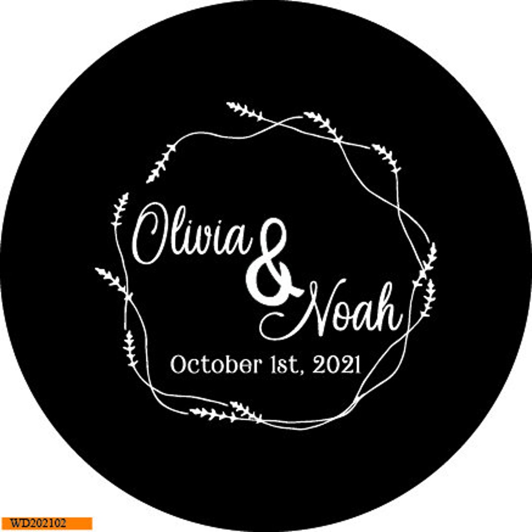 Monogramme Gobo personnalisé numérique personnalisé pour mariage, Gobo