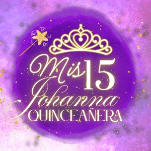 quince, sweet sixteen, animated sweet sixteen design for LED TV monitors, gobo monogram, static gobo, custom monogram, wedding gobo,