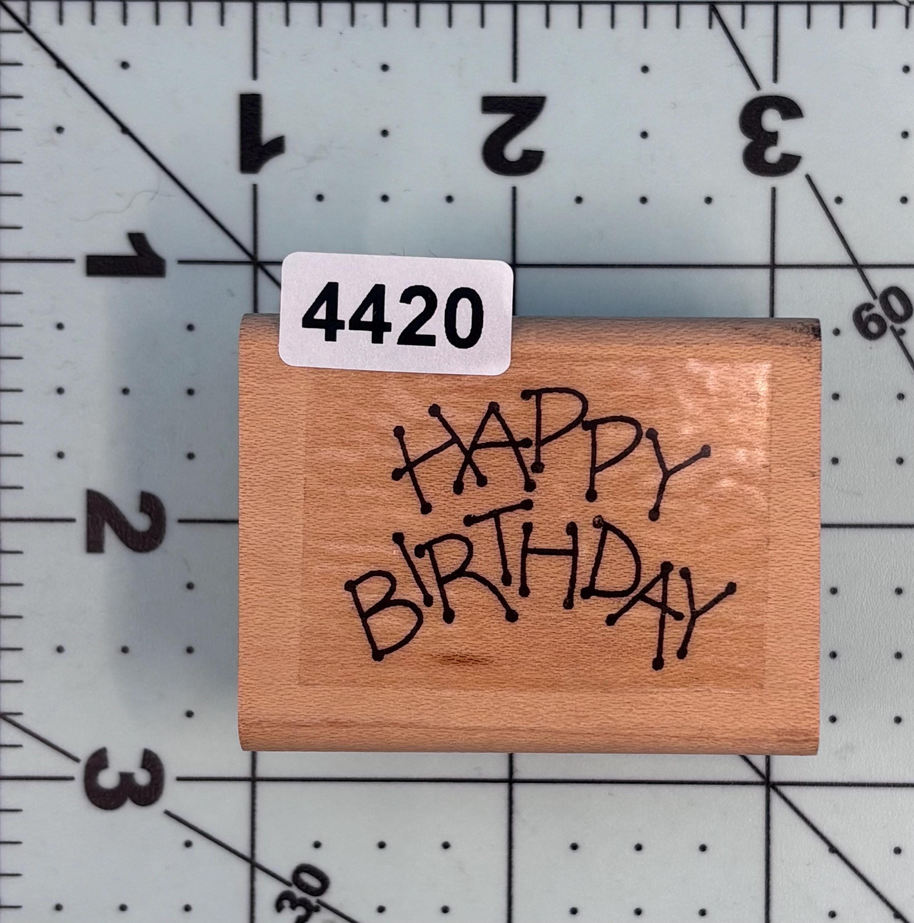 Verbiage Birthday Happy Birthday Wood Mounted Rubber Stamps Previously ...