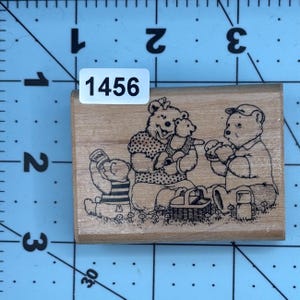 Bears Teddy Bears Wood Mounted Rubber Stamps 1456