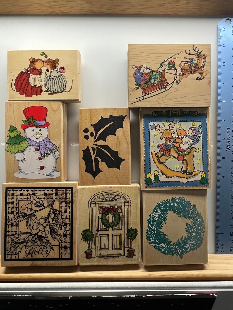 Rubber Stamps CHRISTMAS Etsy