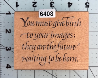 Verbiage Card Sentiments Wood Mounted Rubber Stamp previously owned