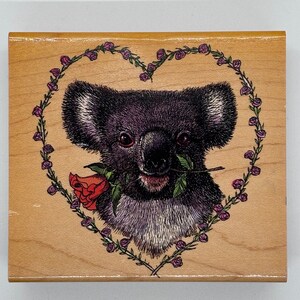 Koala Vintages Wood Mounted Rubber Stamp