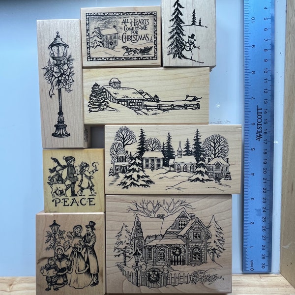 Barn Rubber Stamp Etsy