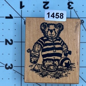 Bears Teddy Bears Wood Mounted Rubber Stamps 1458