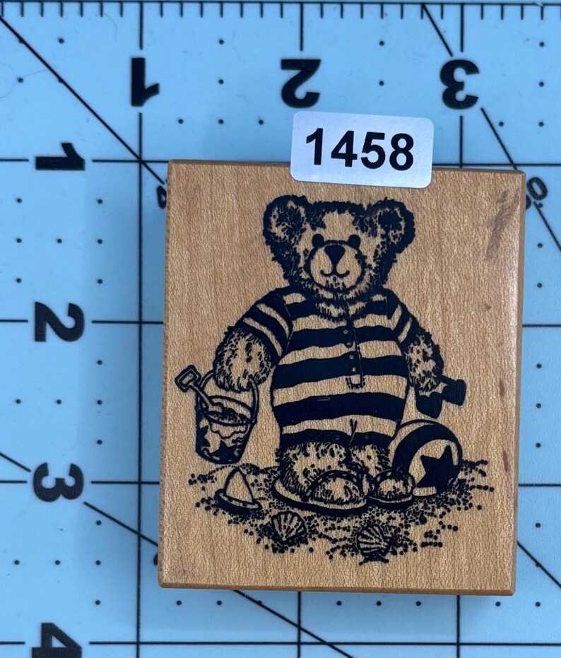 Bears Teddy Bears Wood Mounted Rubber Stamps 1458