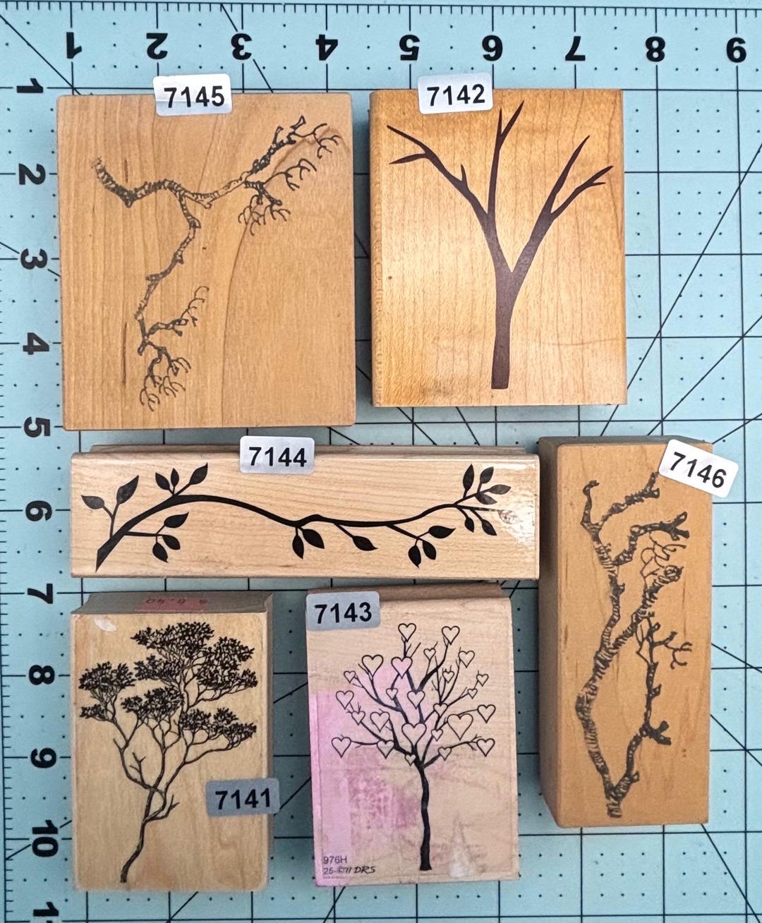 Tree Branches Wood Mounted Rubber Stamps Previously Owned - Etsy