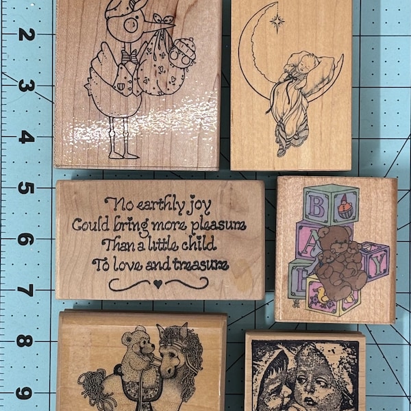 BABY  - Vintage Wood Mounted Rubber Stamps