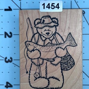Bears Teddy Bears Wood Mounted Rubber Stamps 1454