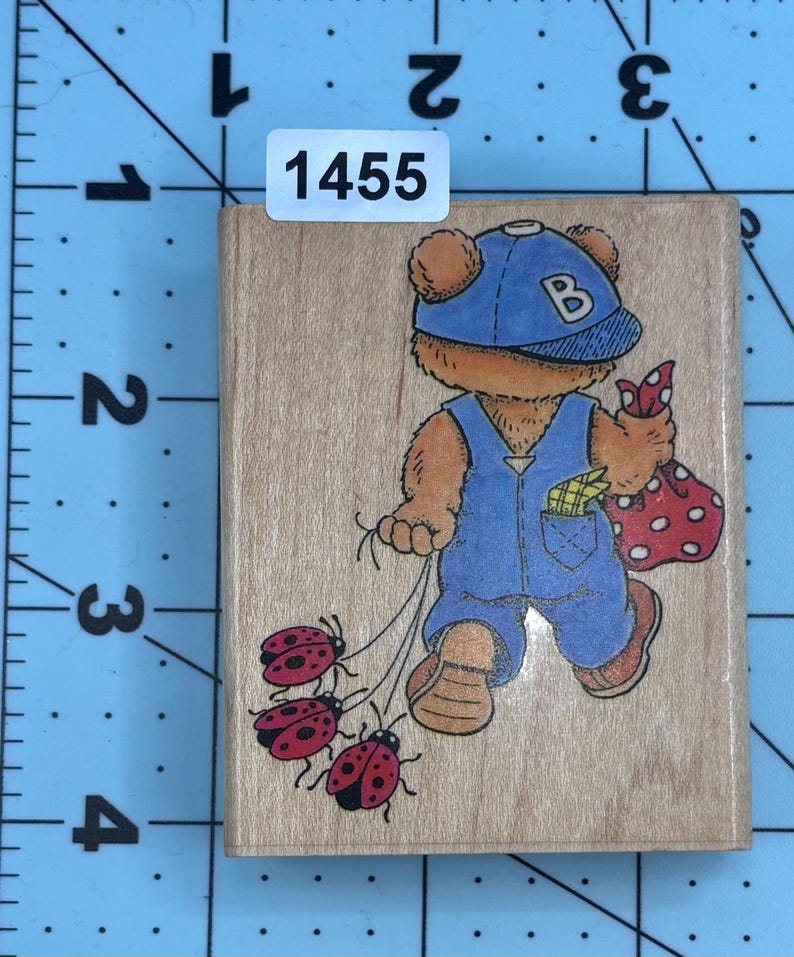 Bears Teddy Bears Wood Mounted Rubber Stamps 1455