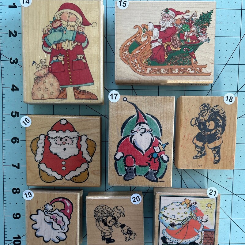 Santa Rubber Stamp - Etsy
