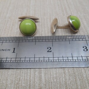 USSR Vintage cuff links sterling silver 875 Soviet stones cufflinks image 7