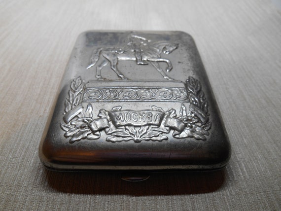 Vintage soviet cigarette case. Cigarette box USSR… - image 2