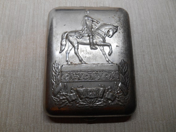 Vintage soviet cigarette case. Cigarette box USSR… - image 1