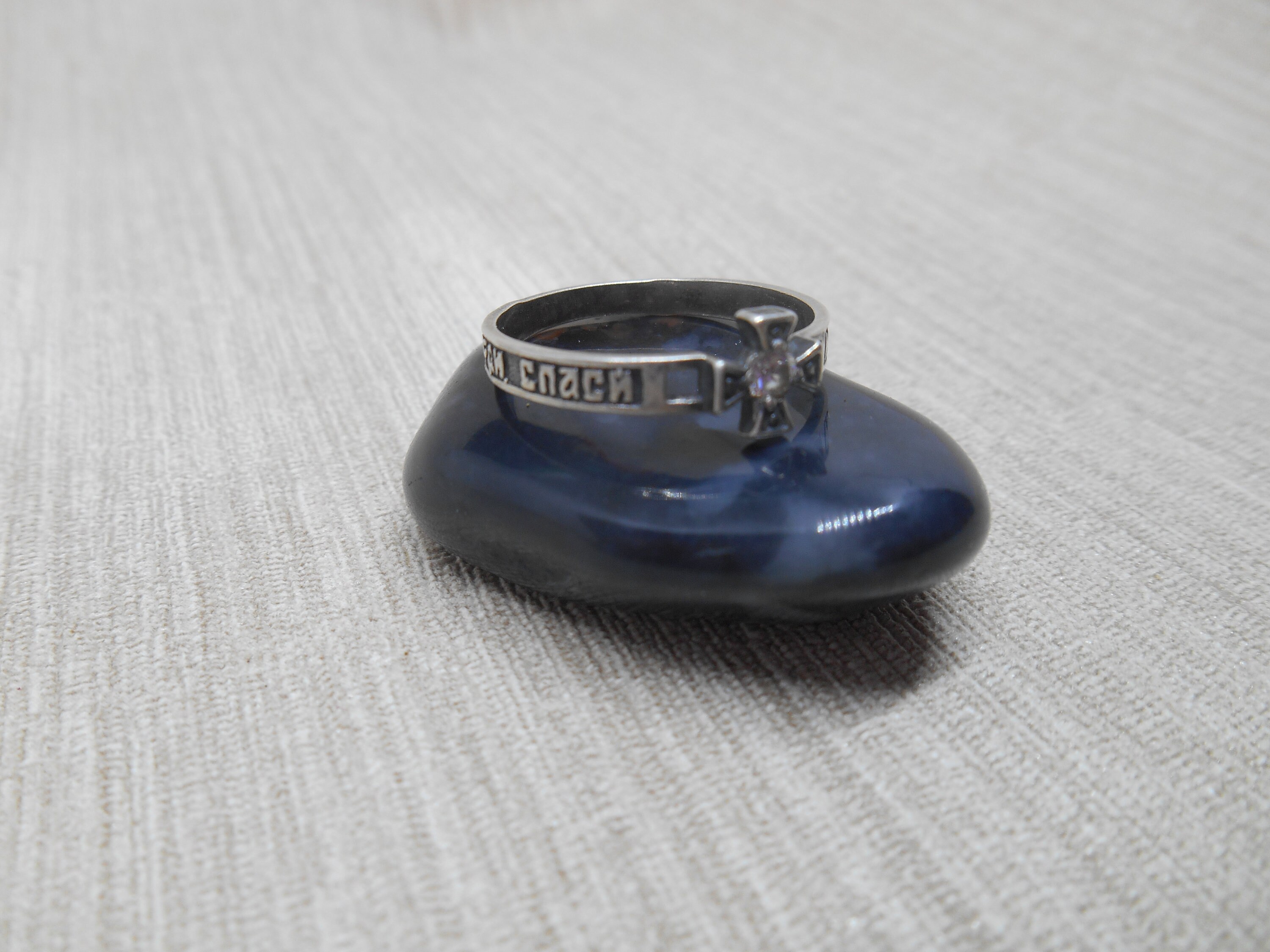 Religious Vintage silver Ring 925 Etsy