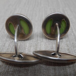 USSR Vintage cuff links sterling silver 875 Soviet stones cufflinks image 8