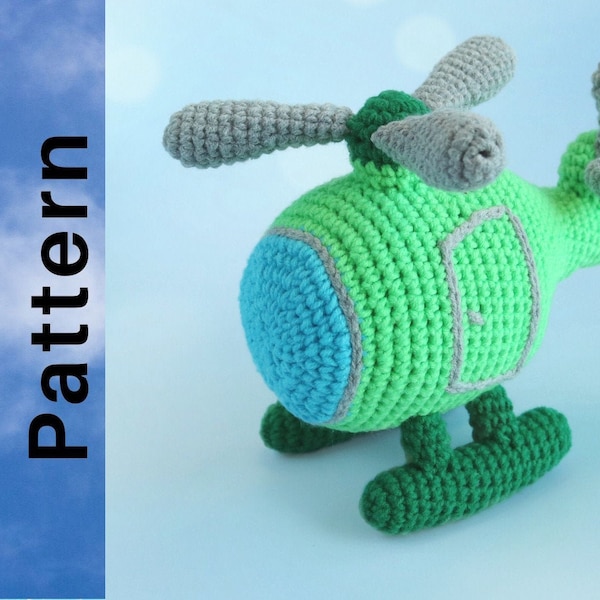 Pattern Helicopter crochet gift toy for boy