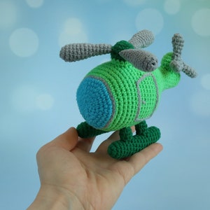 Pattern Helicopter crochet gift toy for boy image 2