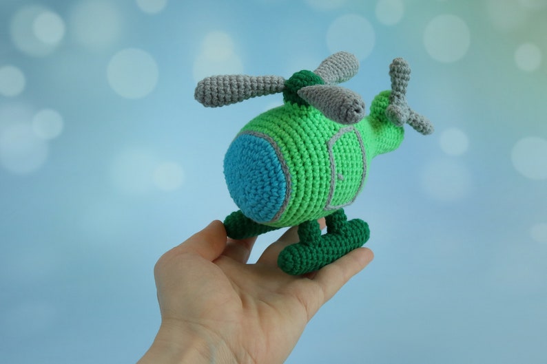 Pattern Helicopter crochet gift toy for boy image 2