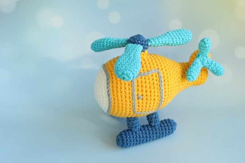 Pattern Helicopter crochet gift toy for boy image 3