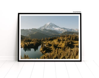 Early Morning Light at Mount Rainier - Tolmie Peak, Mount Rainier National Park - Pacific Northwest - Wall Art - Digital Download Prints