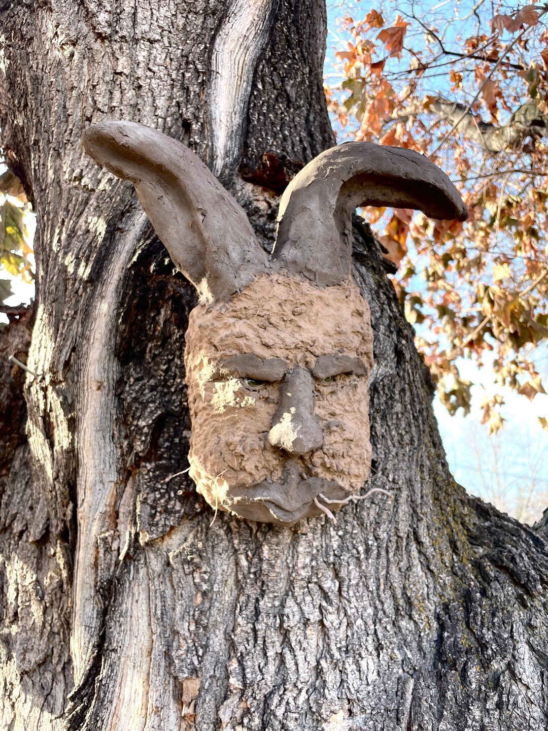 Unique Wall Sculpture / Cement / Angry Rabbit / Sculpture / Outdoor ...