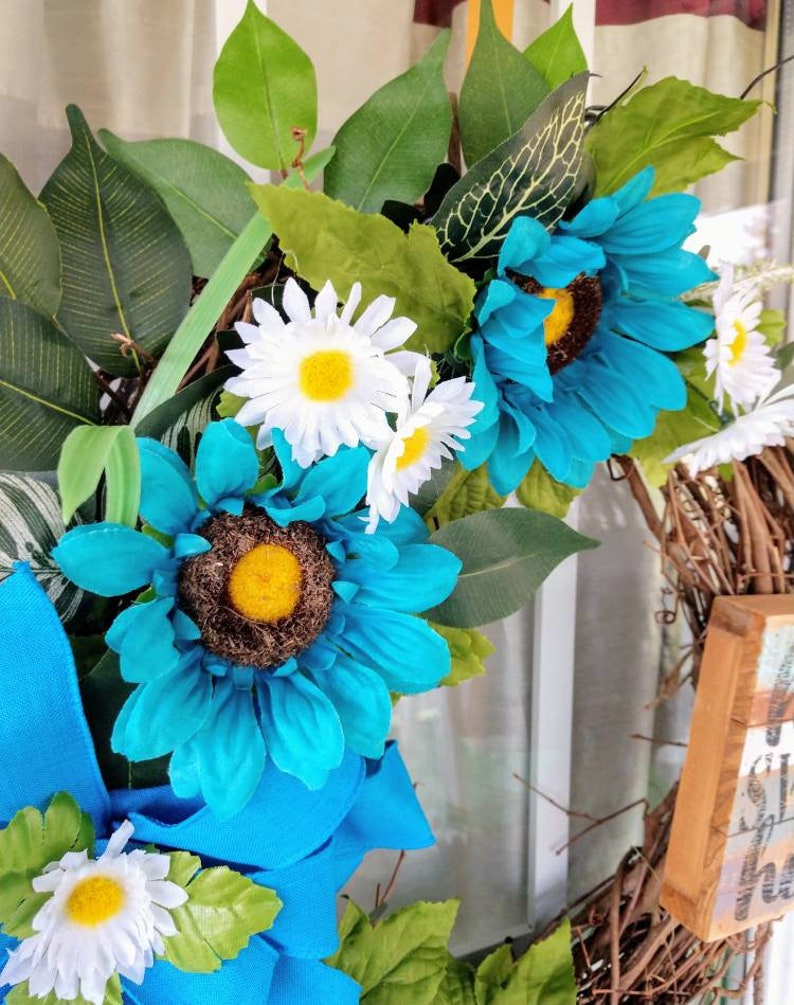 Summer Grapevine Wreath Everyday Wreath Summer Door Wreaths for Front Door