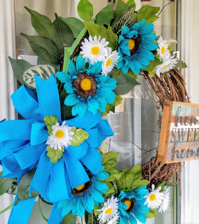Summer Grapevine Wreath Everyday Wreath Summer Door Wreaths for Front Door