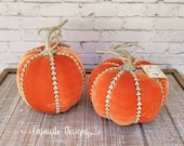 Mark Roberts Pumpkins, Fall Pumpkins, Velvet Pumpkins, Pumpkin Décor, Rhinestone Pumpkins, Fall Décor, Table Top Décor