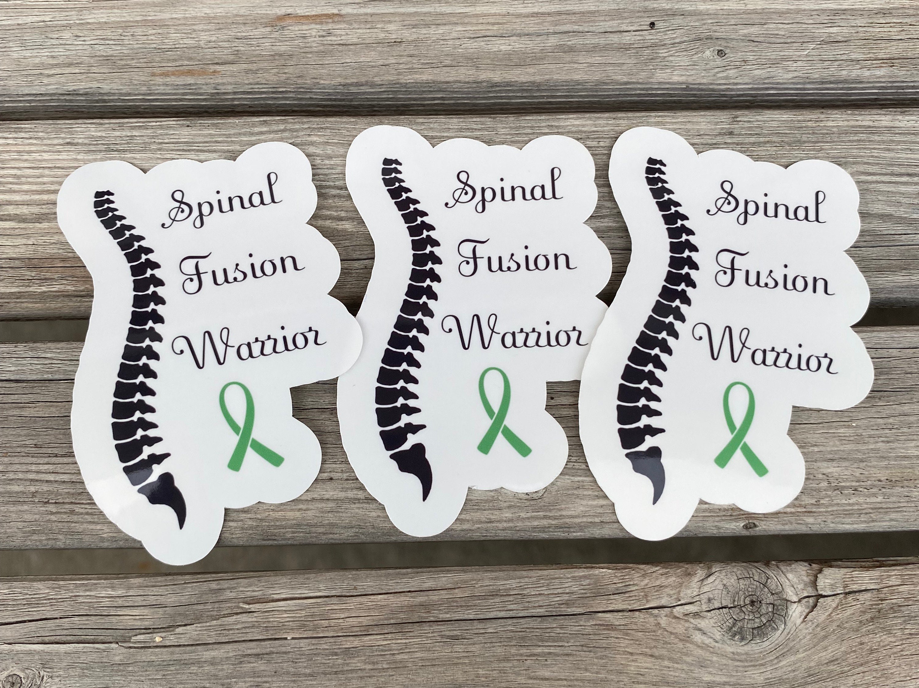 Spinal Fusion Warrior Sticker: Green Ribbon, Spinal Cord Injury - Etsy