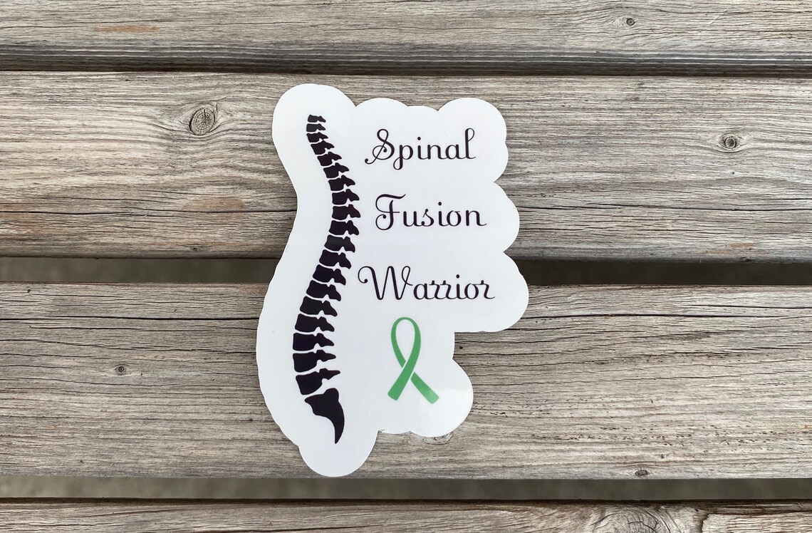 Spinal Fusion Warrior Sticker: Green Ribbon, Spinal Cord Injury - Etsy