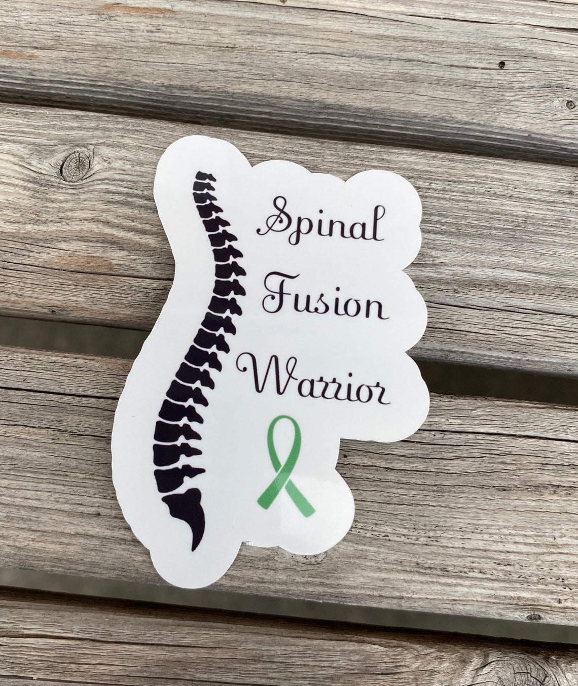 Spinal Fusion Warrior Sticker: Green Ribbon, Spinal Cord Injury - Etsy