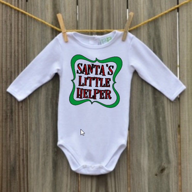 Santa/'s Little Helper Christmas Holiday Onesie Toddler shirt
