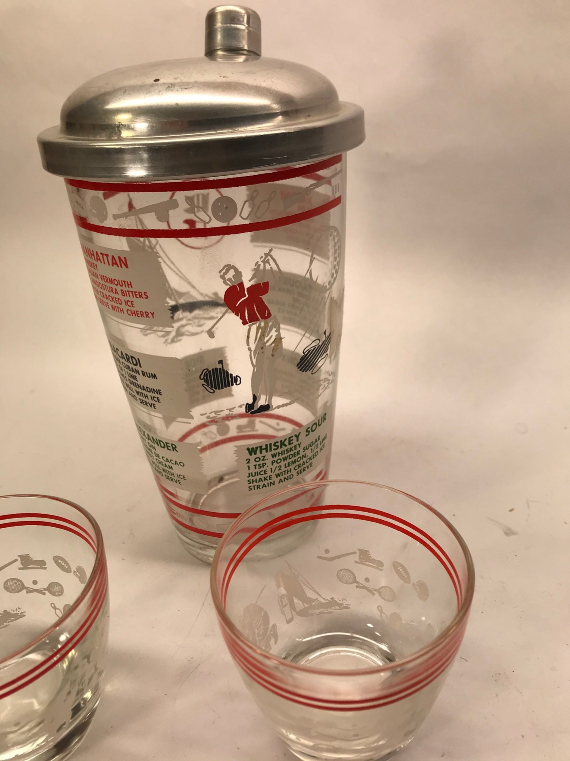 Vintage Cocktail Shaker Etsy