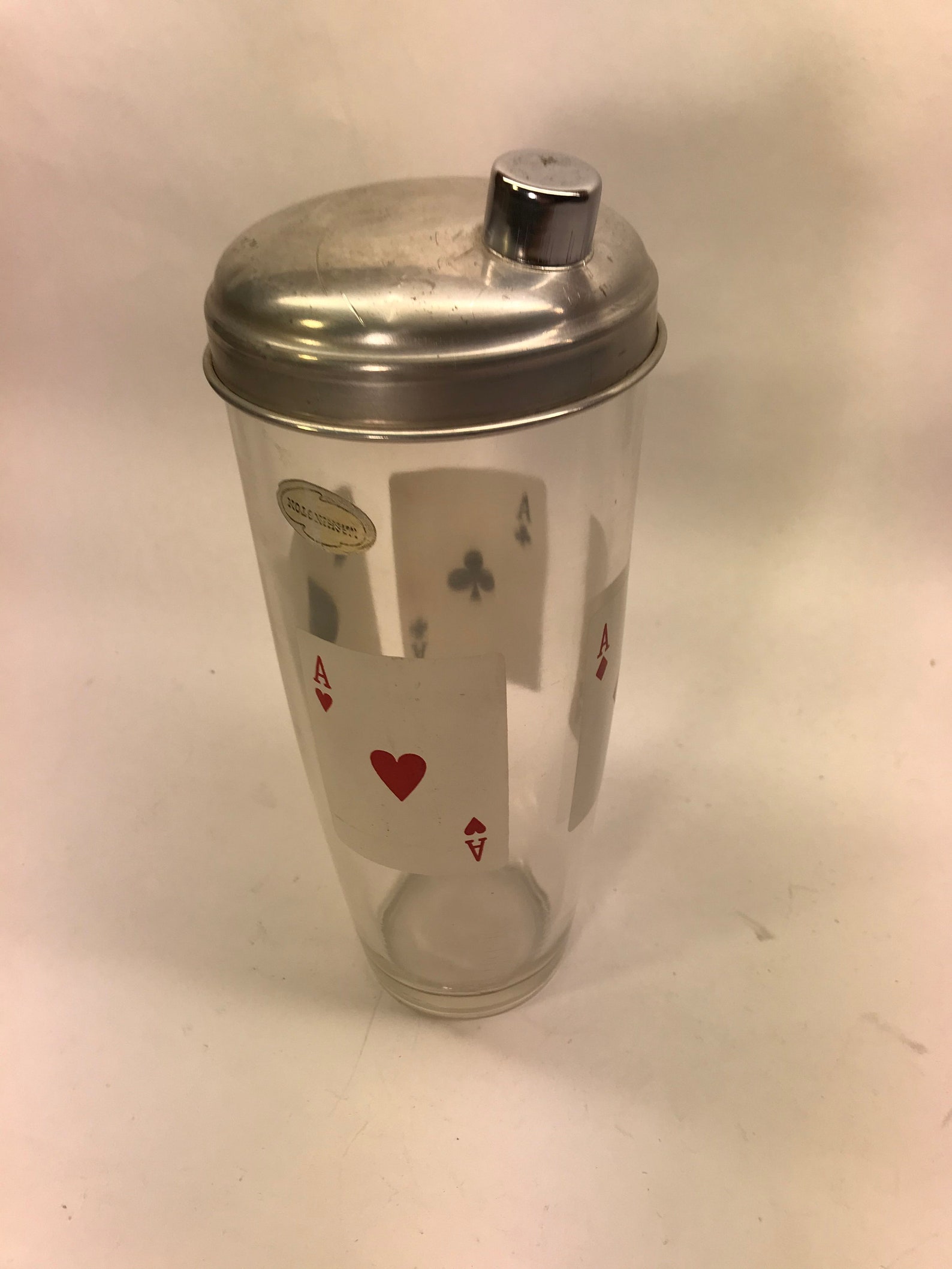 Vintage Cocktail Shaker 4 aces Etsy