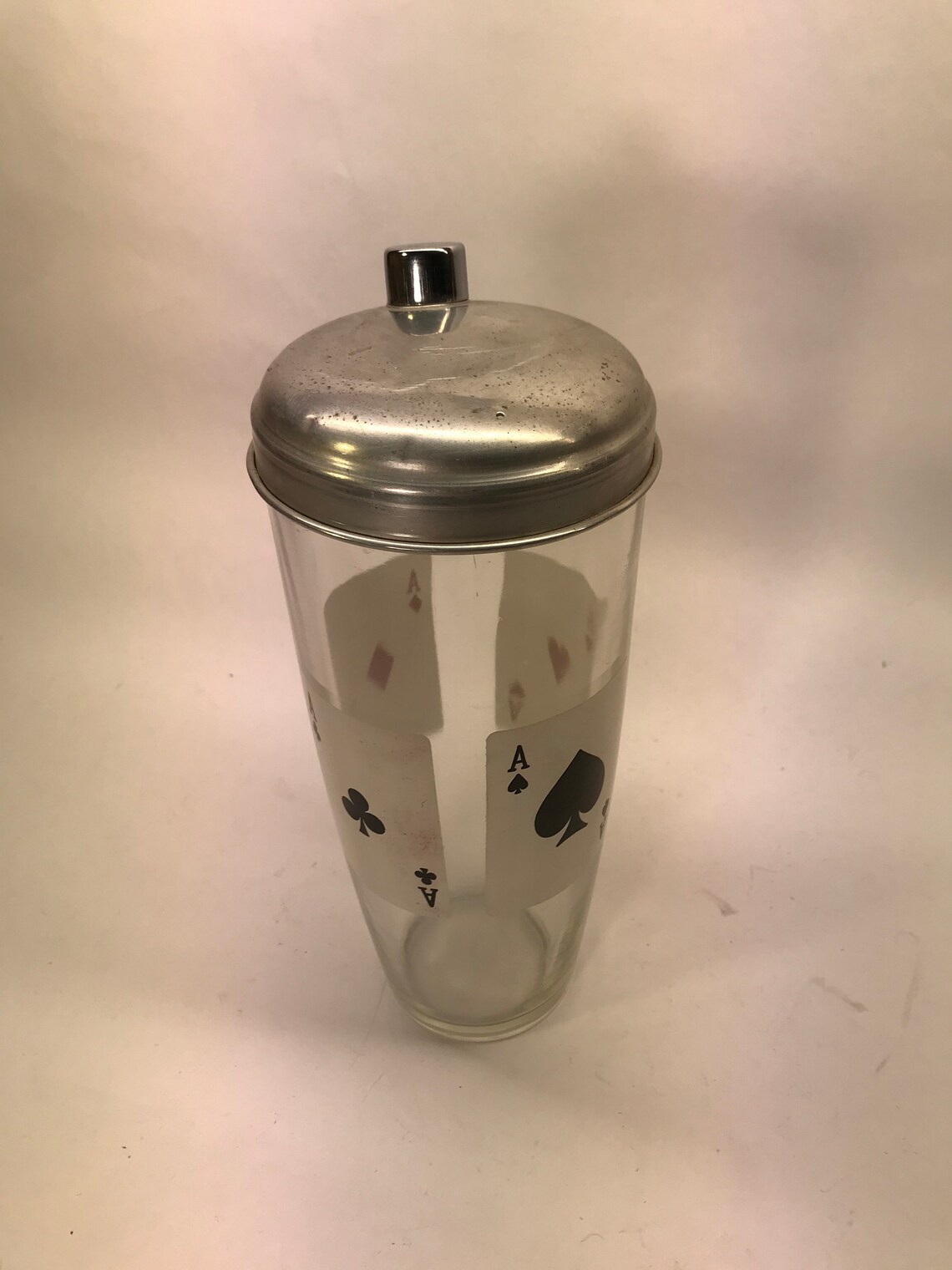 Vintage Cocktail Shaker 4 aces Etsy