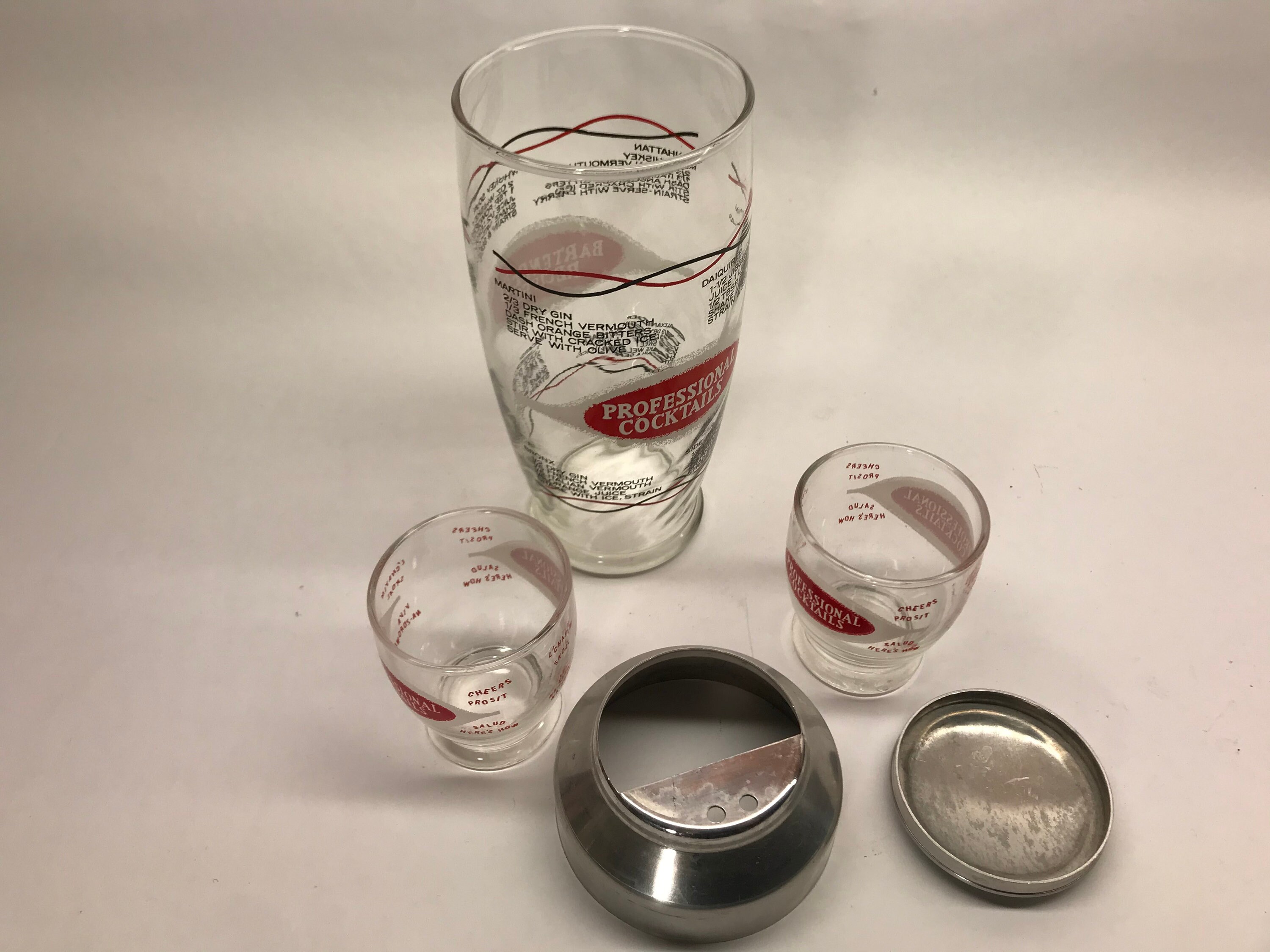 Vintage Cocktail Shaker Set Etsy