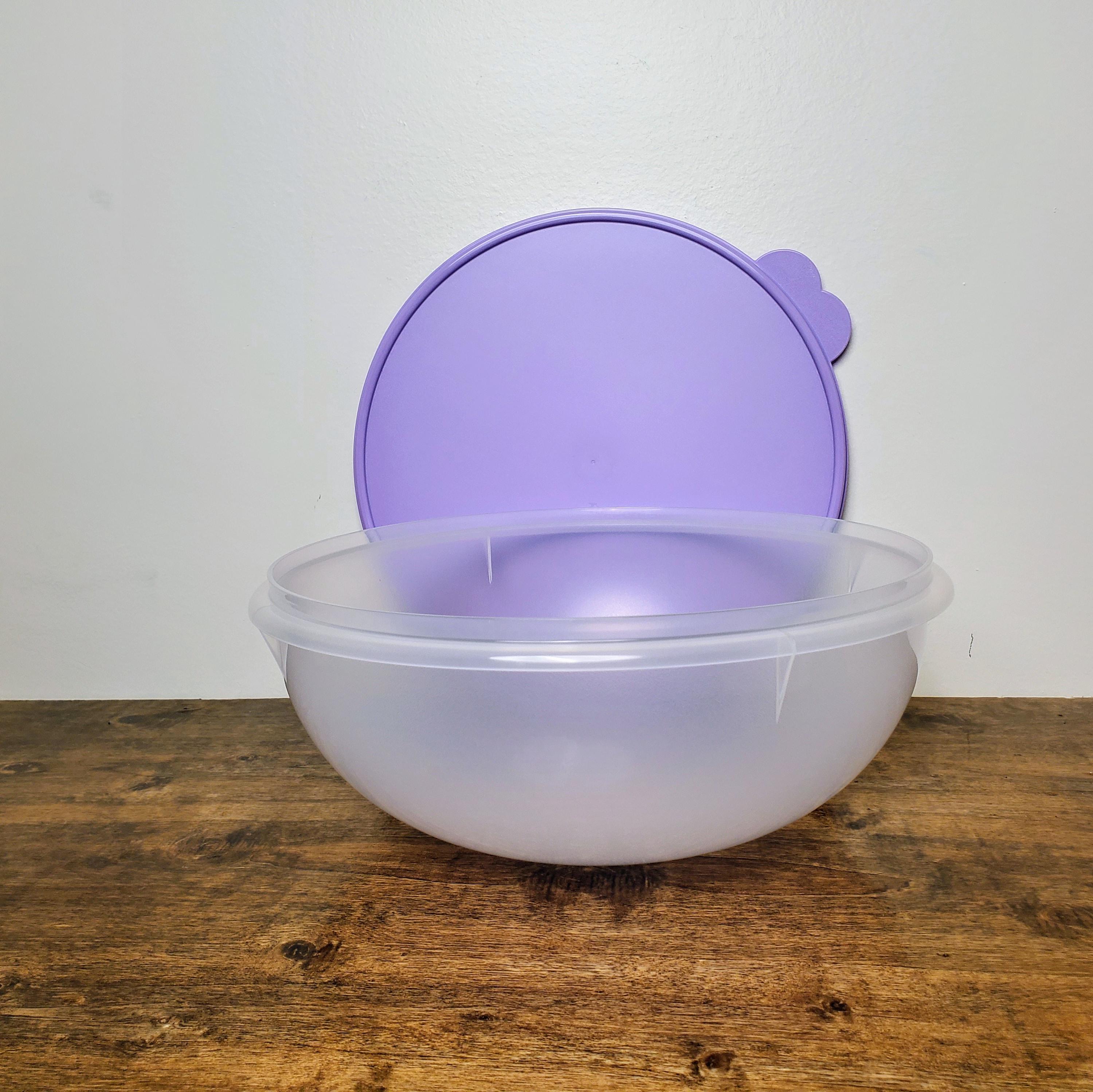 New Tupperware Fix N Mix Bowl – 26 Cup, Sheer With Purple Lid - Etsy