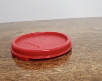 Tupperware Modular Mates Lid #1607 Red Replacement Round Seal Only Preowned