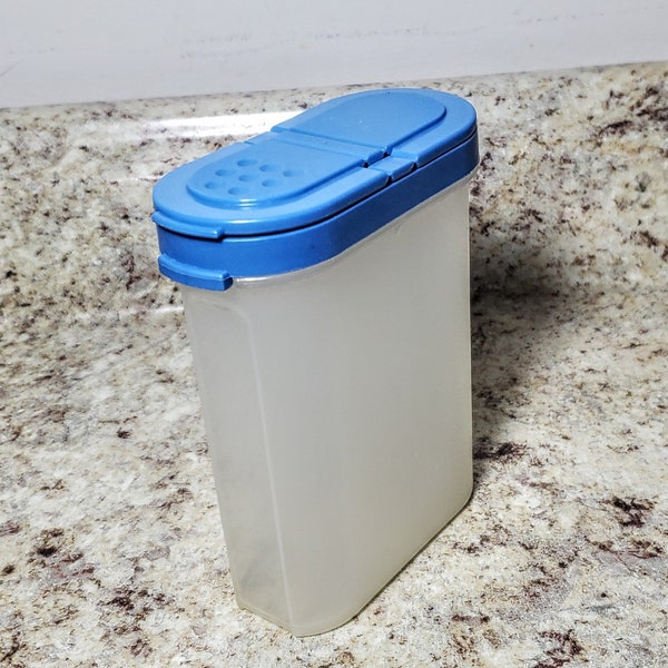 vintage BLUE TUPPERWARE ~ Modular Mate LARGE Spice Shaker Container #1846