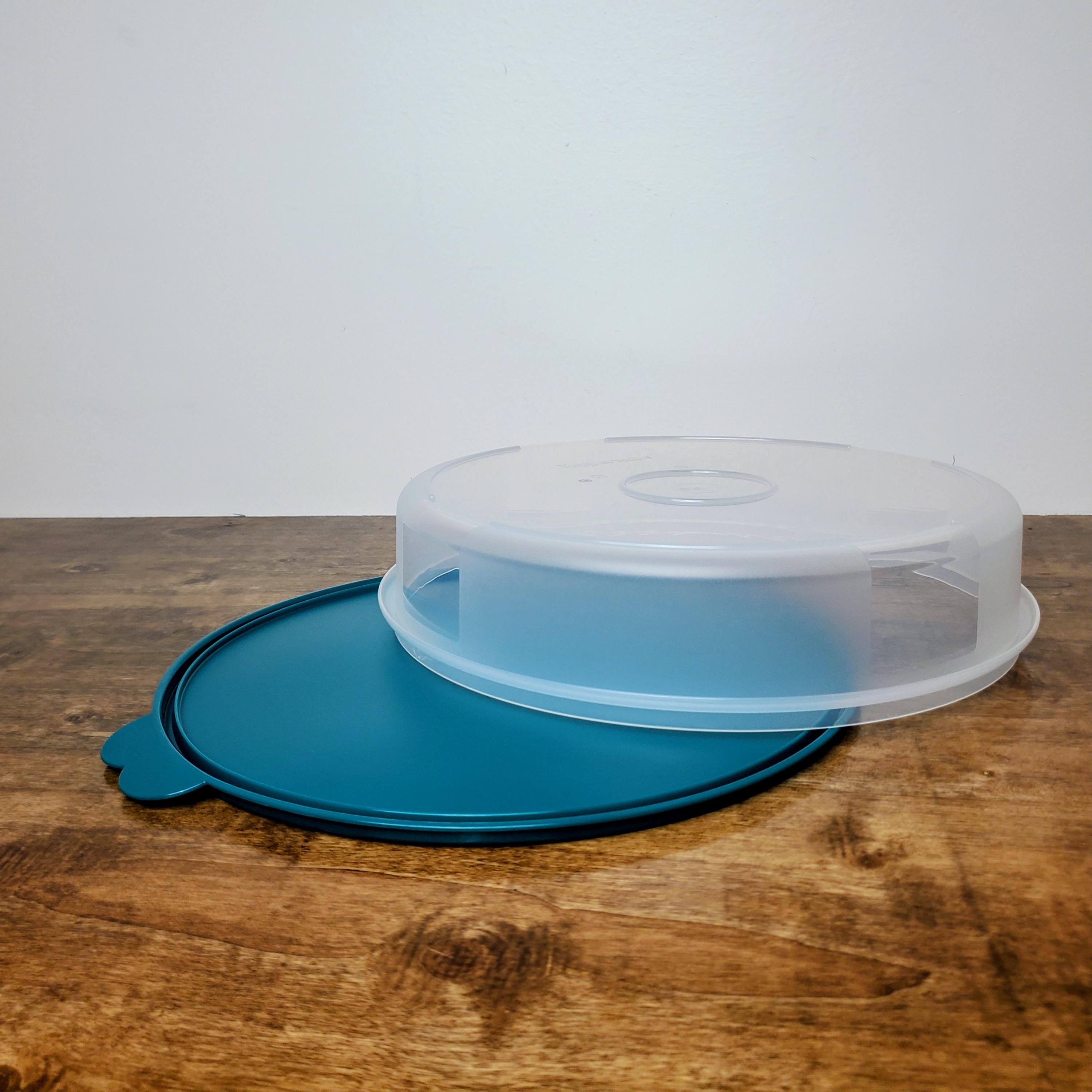 Tupperware Freezersmart Round Pie Keeper Storage Container Teal